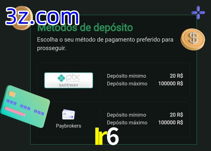 O cassino Ir6 oferece uma grande variedade de métodos de pagamento